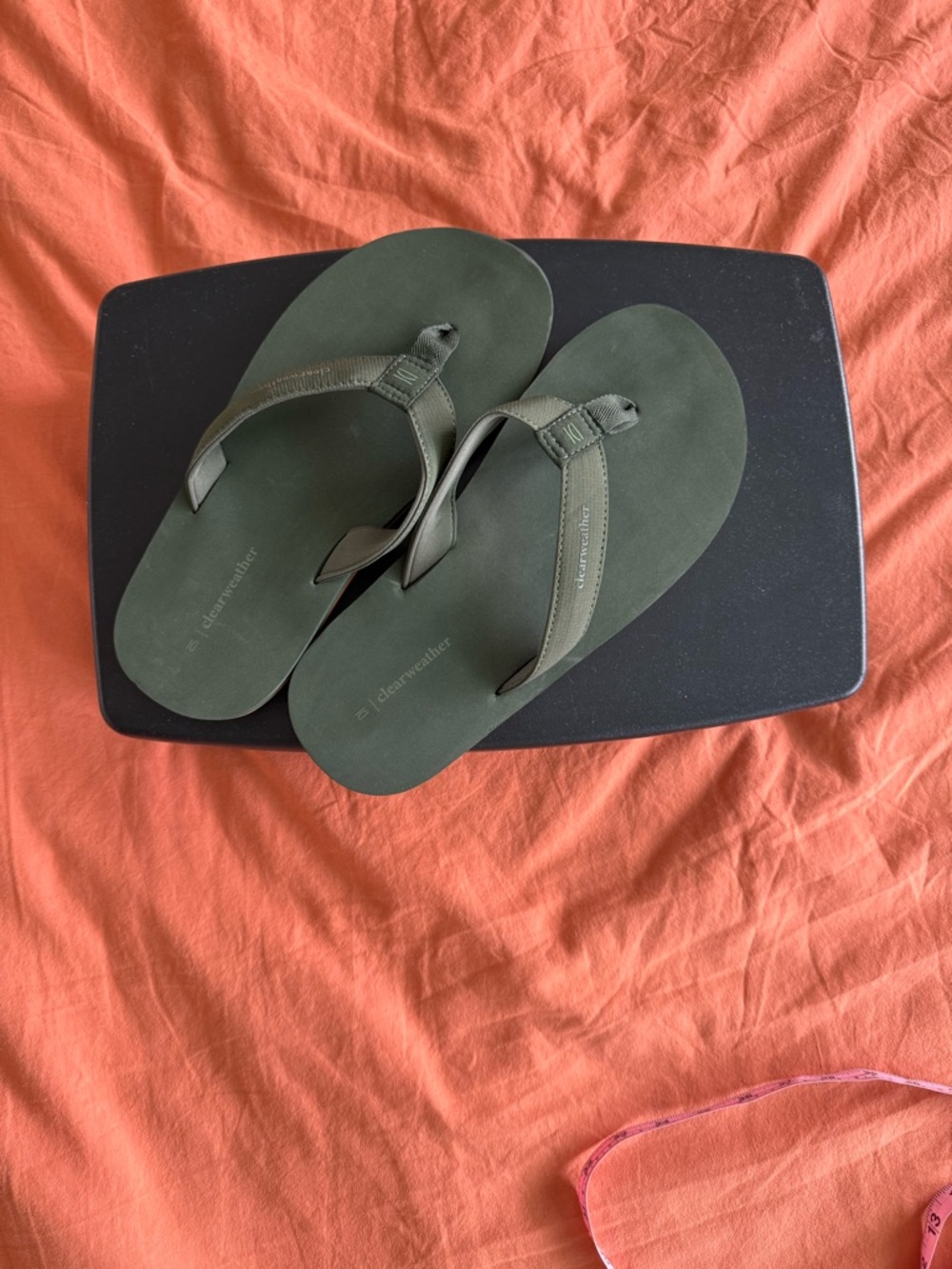 Clearweather Men's Green Neoprene Flip-Flop Sandals